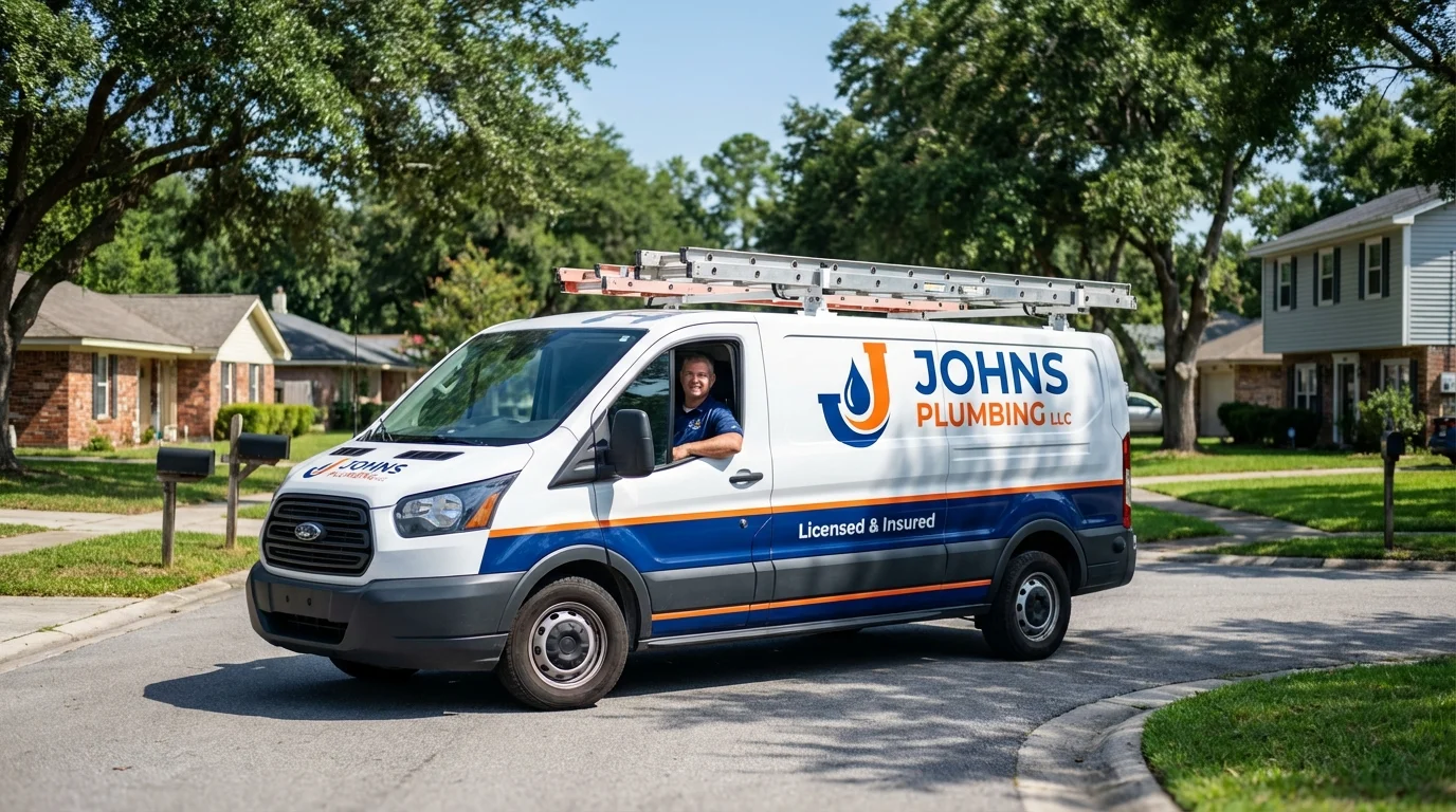 Johns Plumbing LLC service van in Big Lake, AK